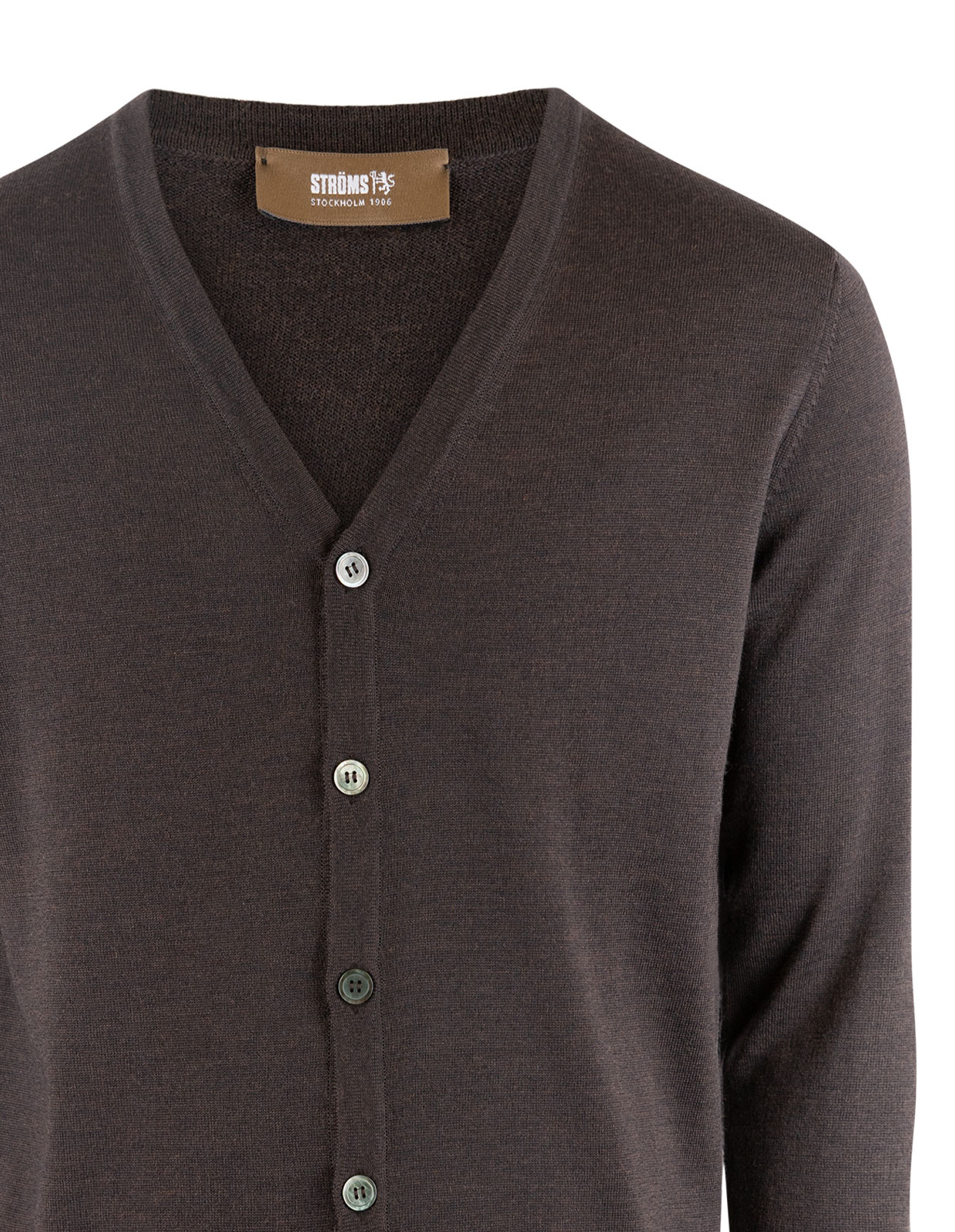 Cardigan Merinoull Brun