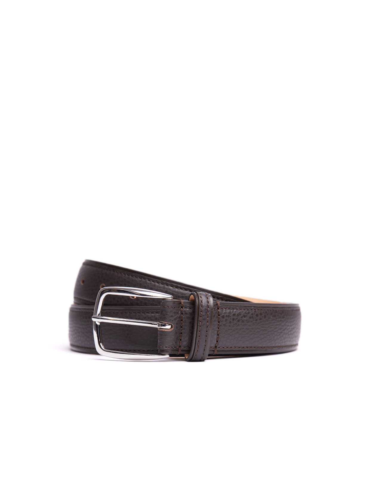 Adria Leather Belt Dark Brown