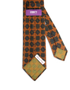 Untipped Tie Wool Tile Print Brick Brown/Brown