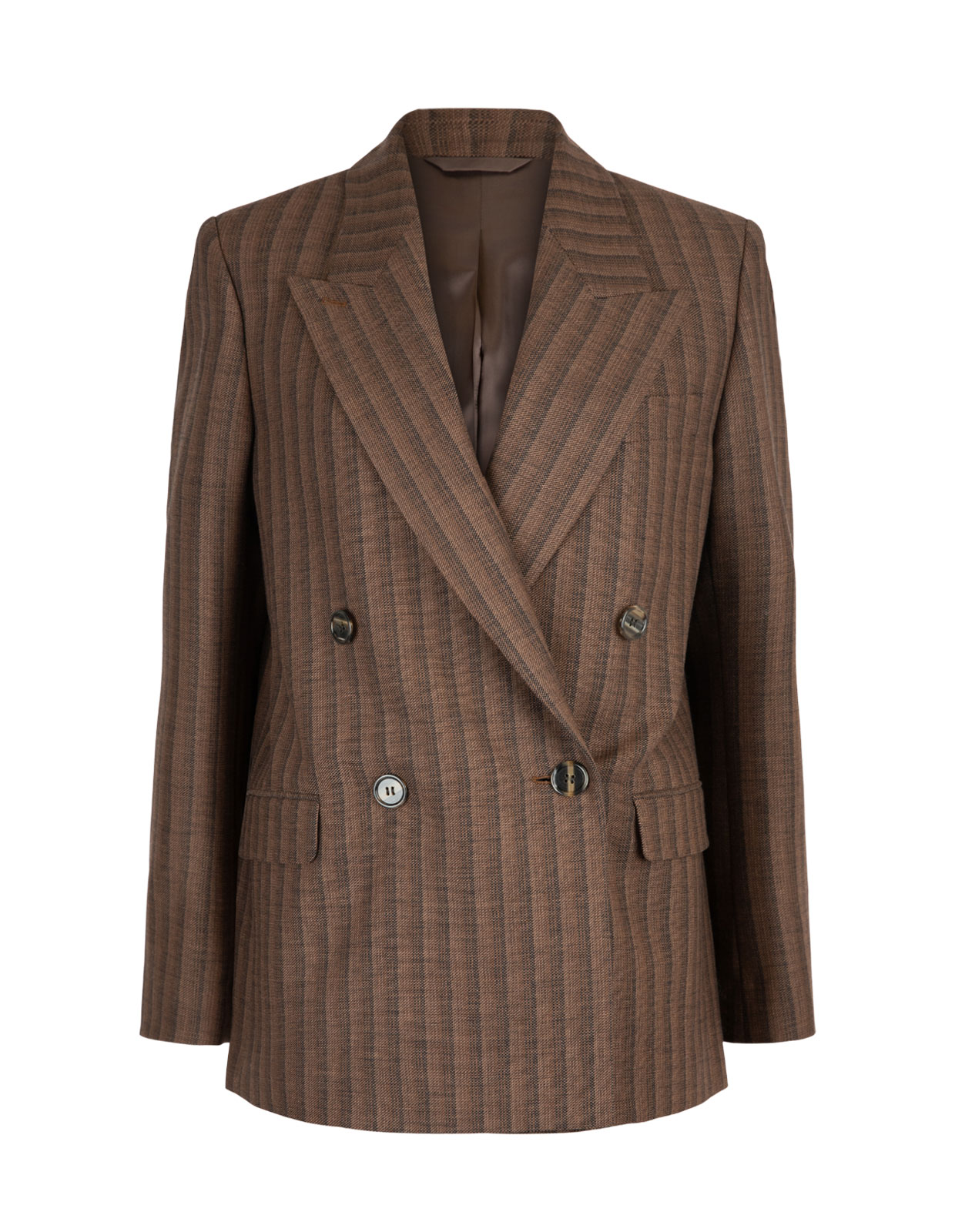 Suit Jacket Striped Brown/Black