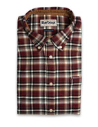 Birtley Tailored Shirt Flannel Check Merlot