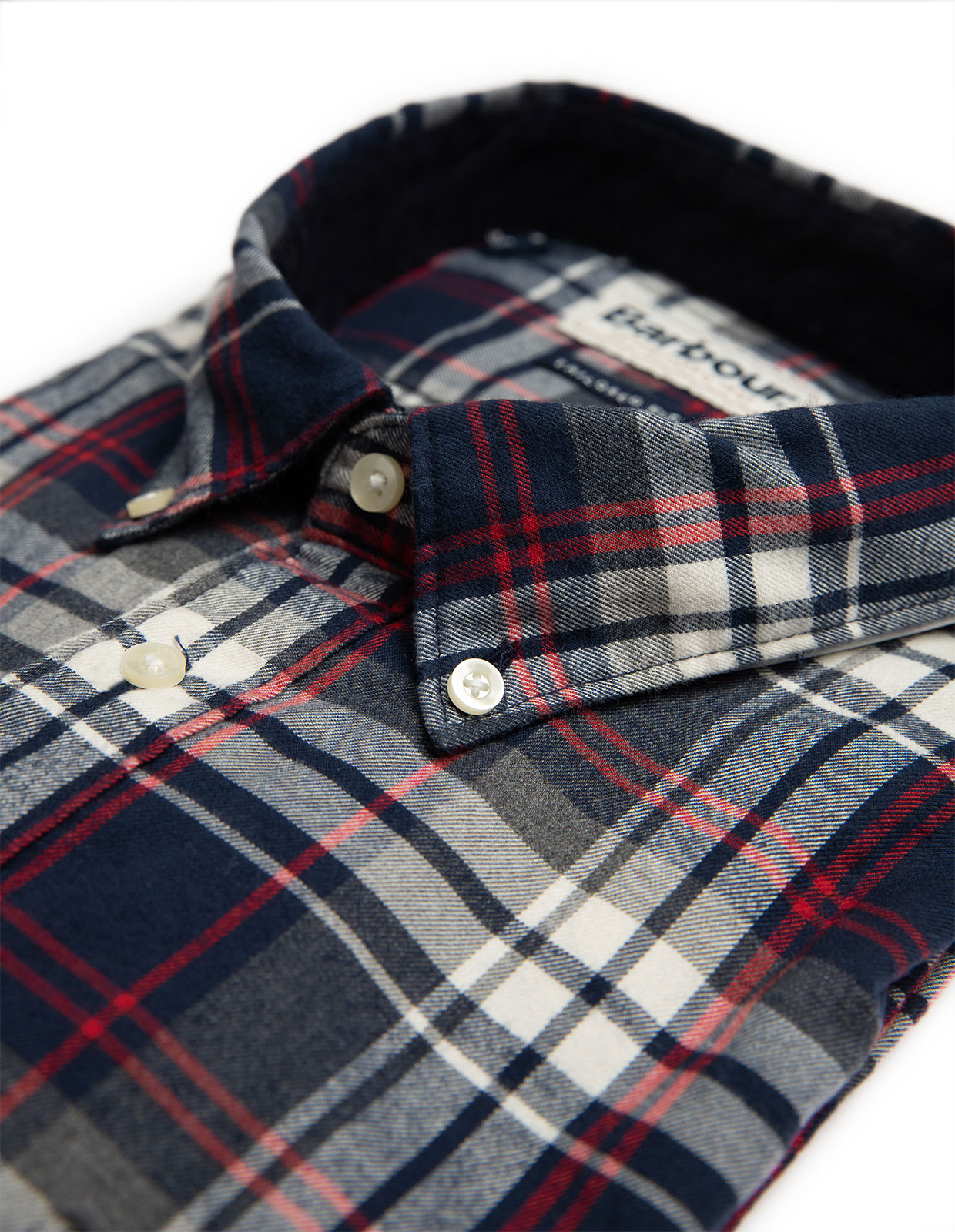 Crossfell Tailored Shirt Flannel Check Navy