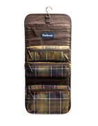 Tartan Hanging Washbag Classic Tartan Brown One Size
