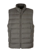 Oliver-L Wool Cashmere Down Väst Forest