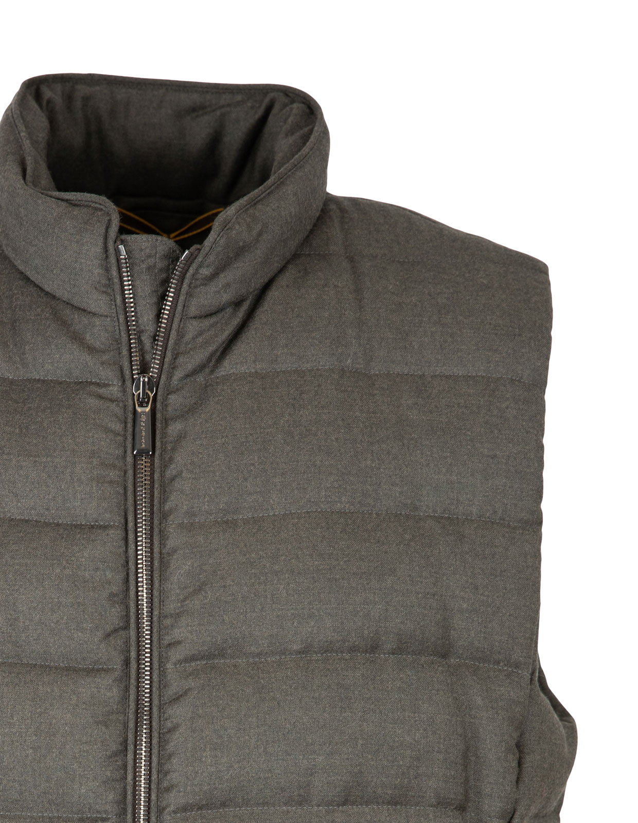 Oliver-L Wool Cashmere Down Väst Forest