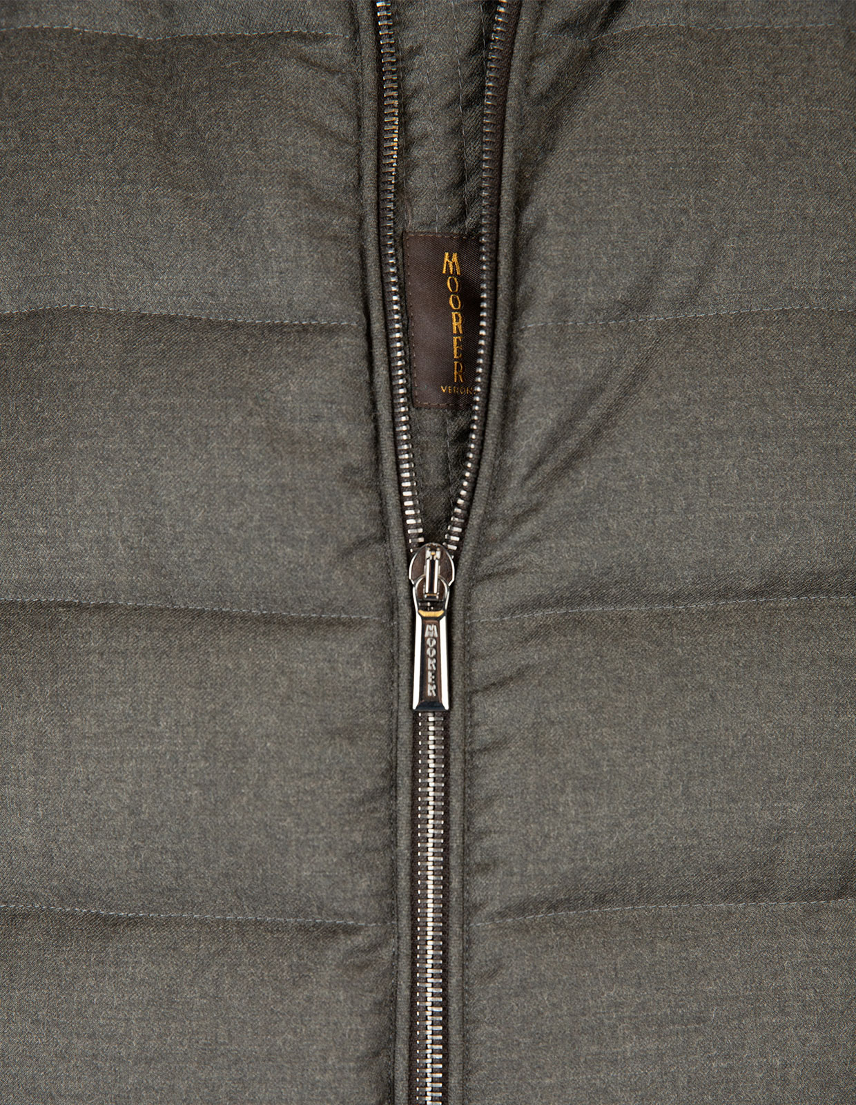 Oliver-L Wool Cashmere Down Väst Forest