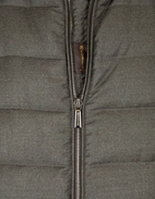 Oliver-L Wool Cashmere Down Väst Forest