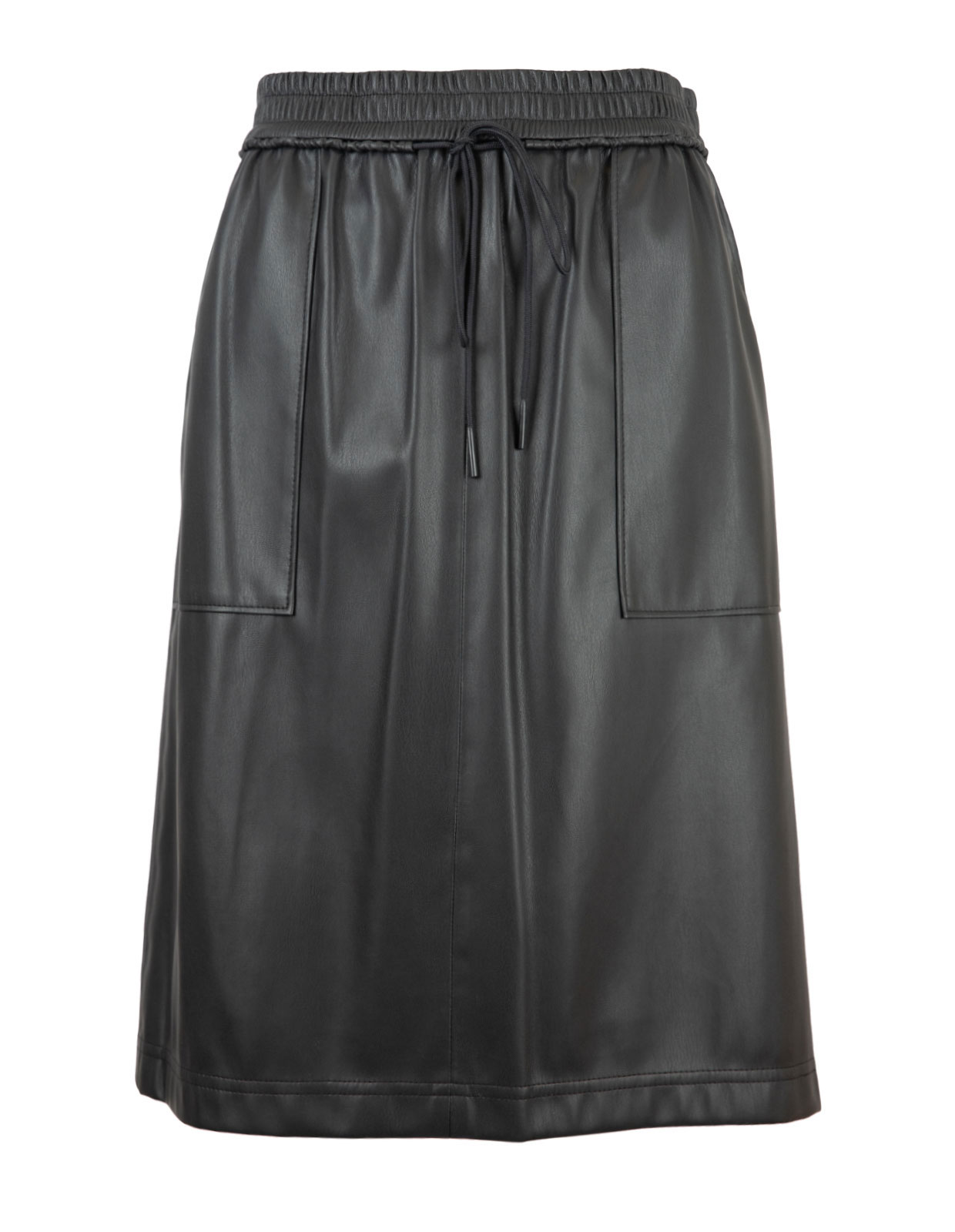 Vajogy Vegan Leather Skirt Black