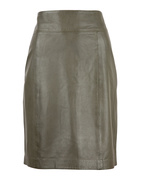 Dania Leather Skirt Olive