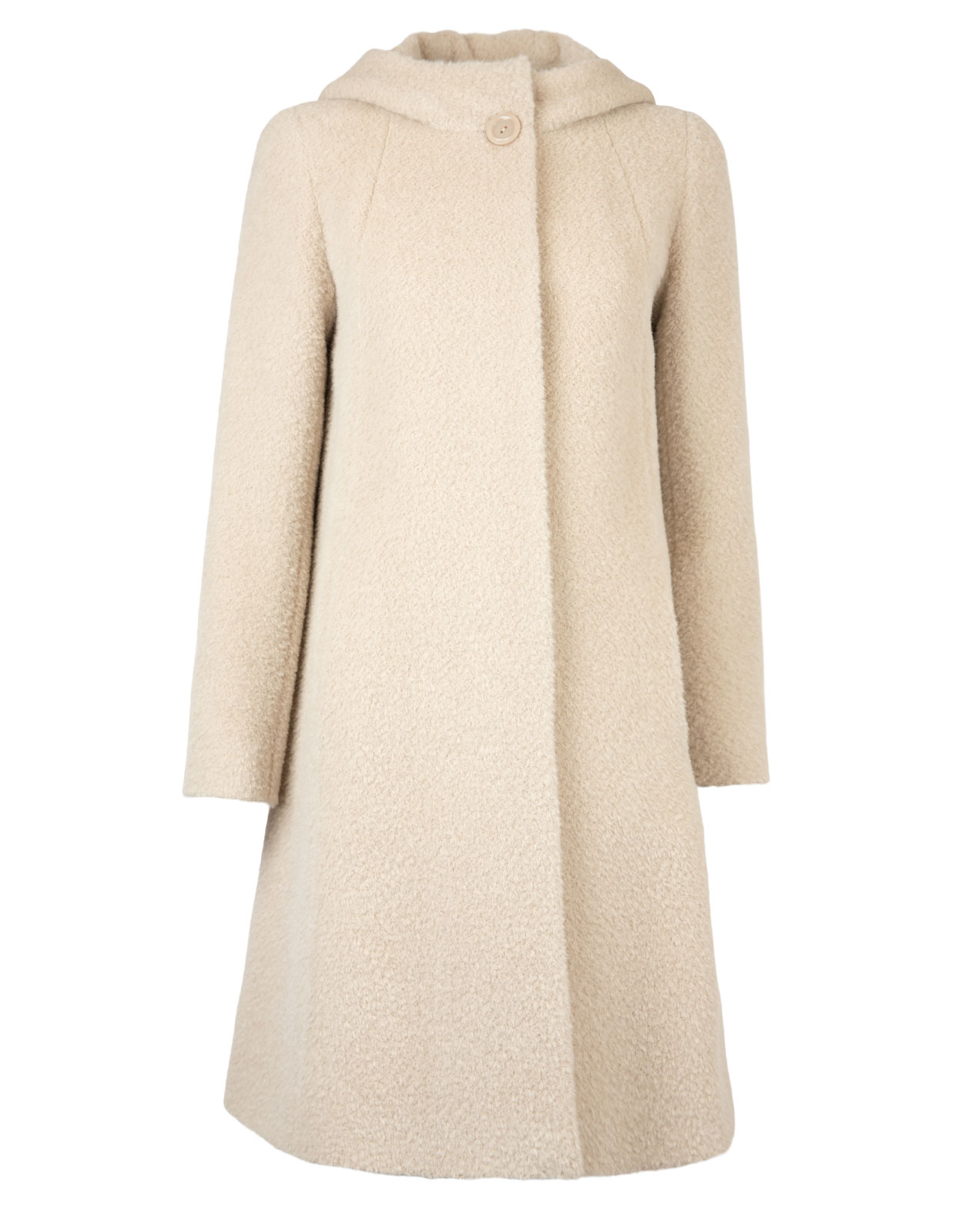 Hooded Wool Coat Sand