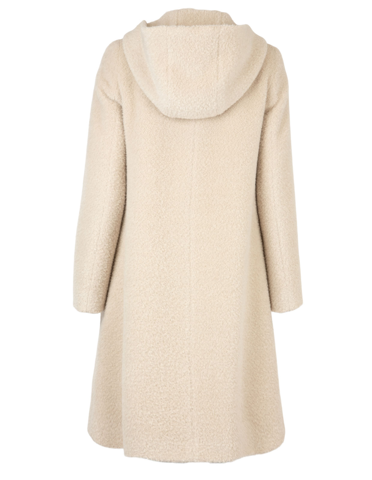 Hooded Wool Coat Sand Stl 48