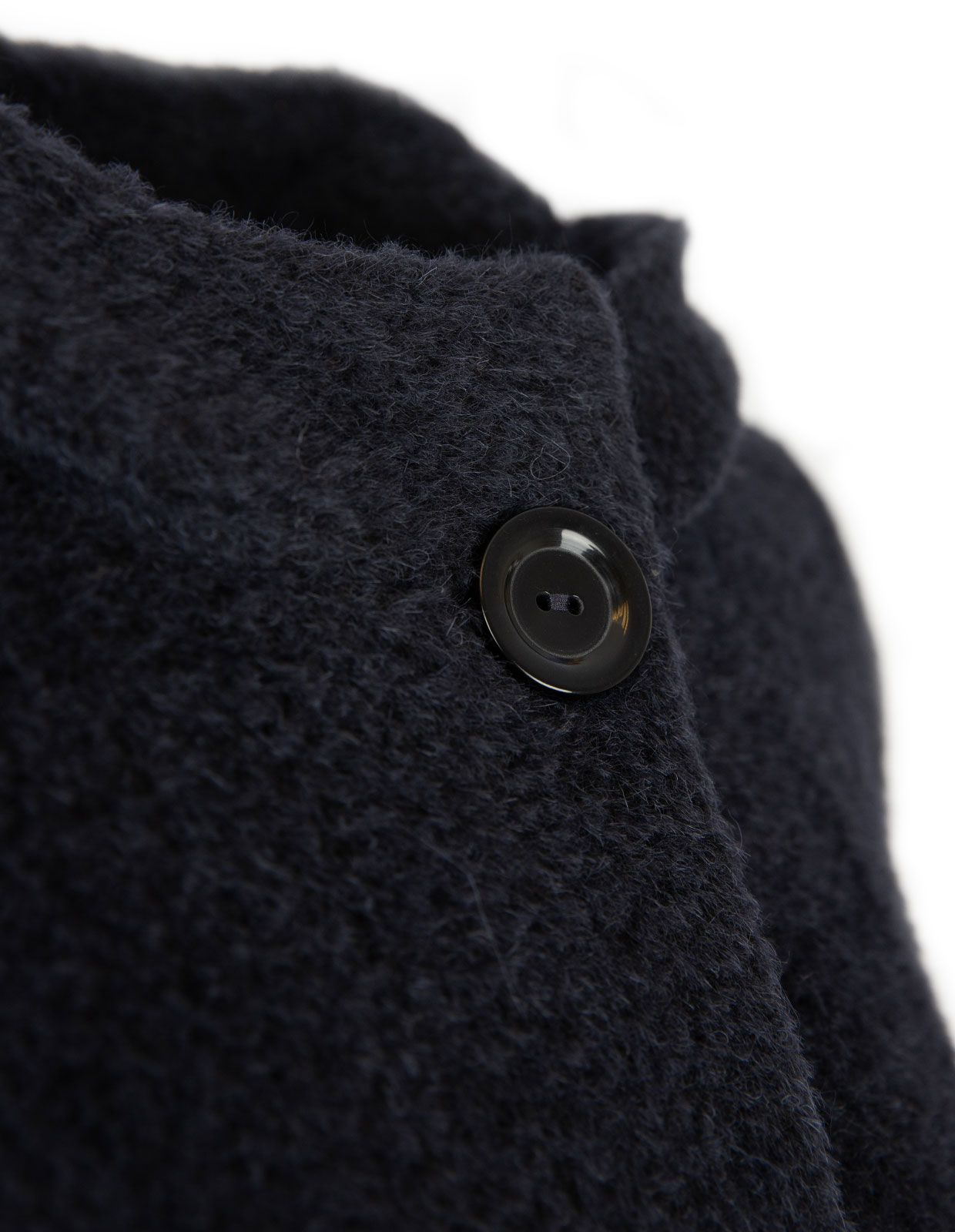 Hooded Wool Coat Navy