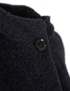 Hooded Wool Coat Navy Stl 40