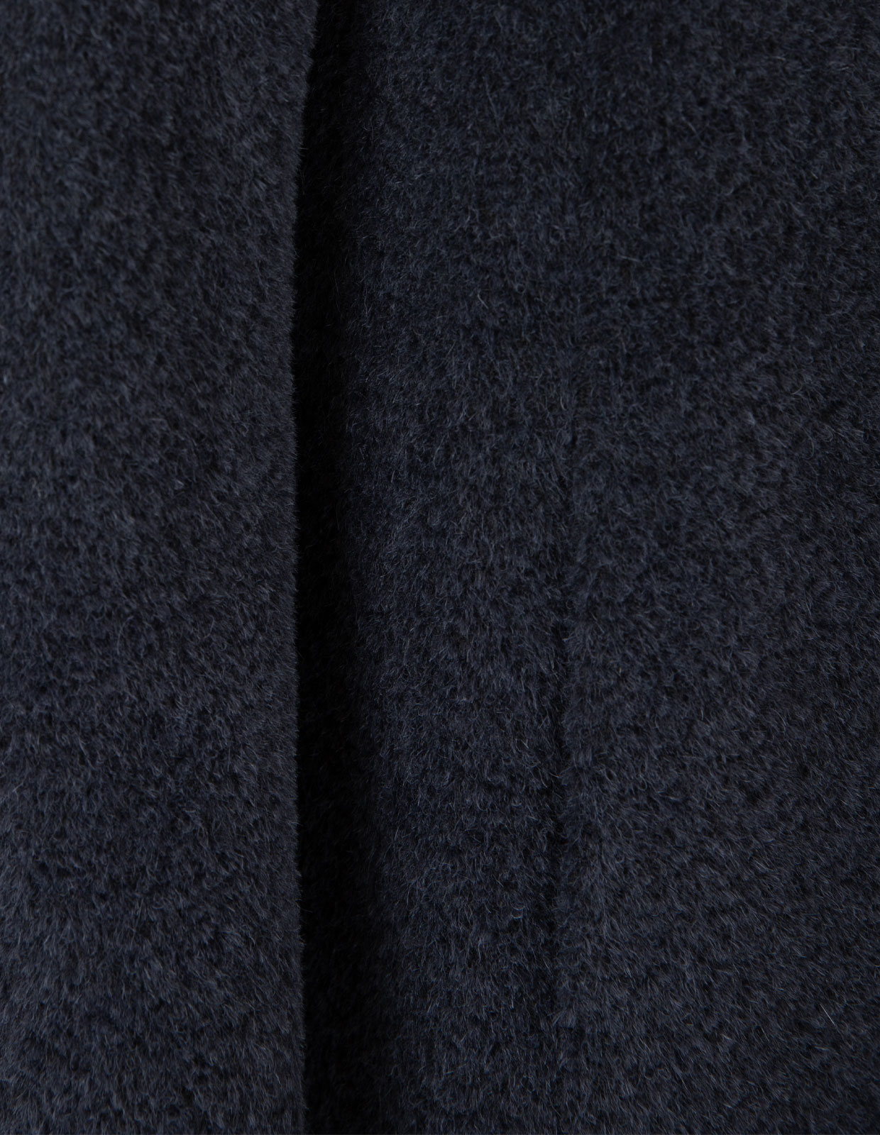 Hooded Wool Coat Navy Stl 40