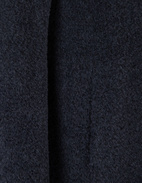 Hooded Wool Coat Navy Stl 40