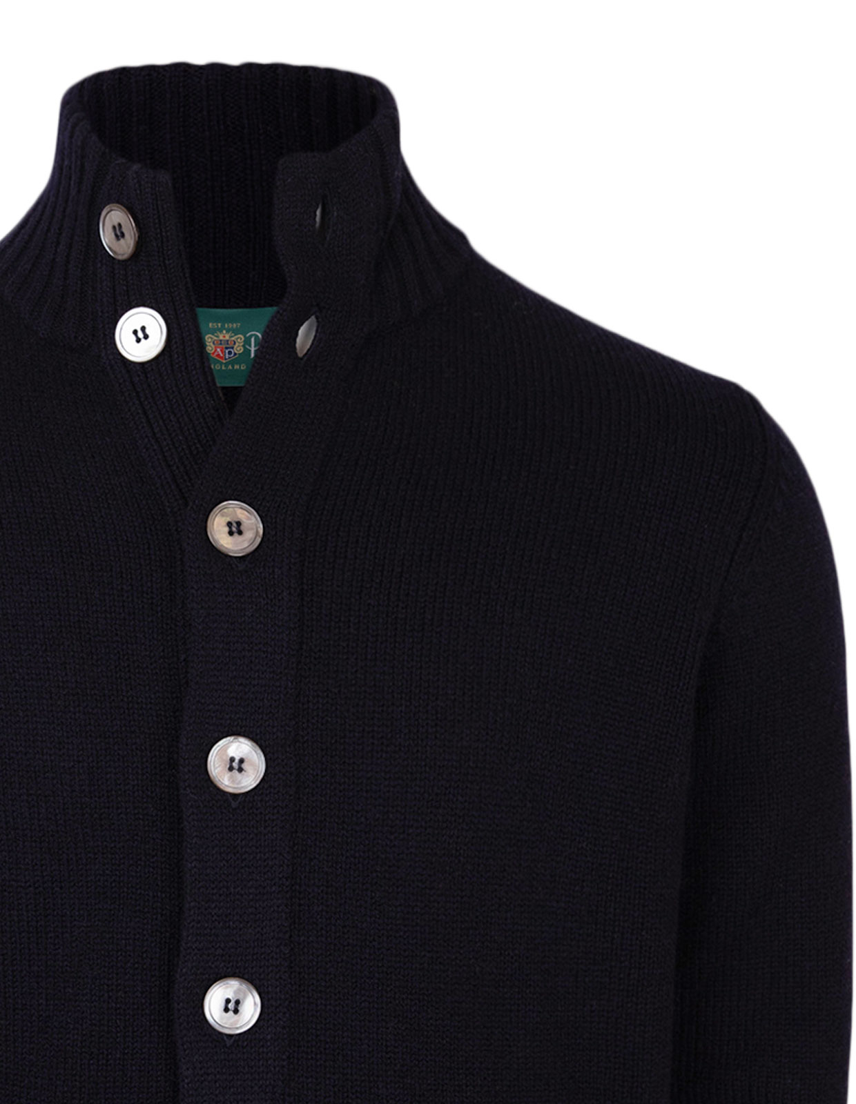 Landford Cardigan Lammull Navy Stl 56