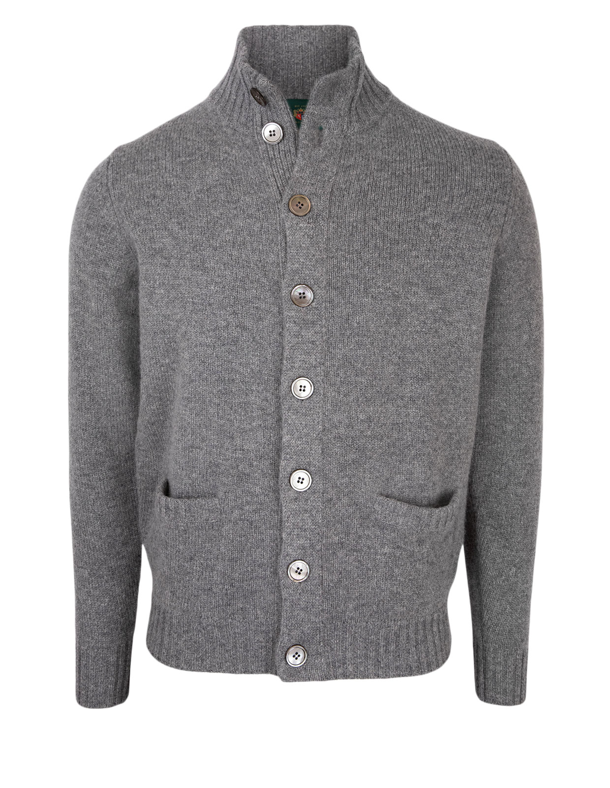 Landford Cardigan Lammull Ljusgrå