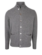 Landford Cardigan Lammull Ljusgrå