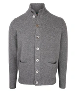 Landford Cardigan Lammull Ljusgrå