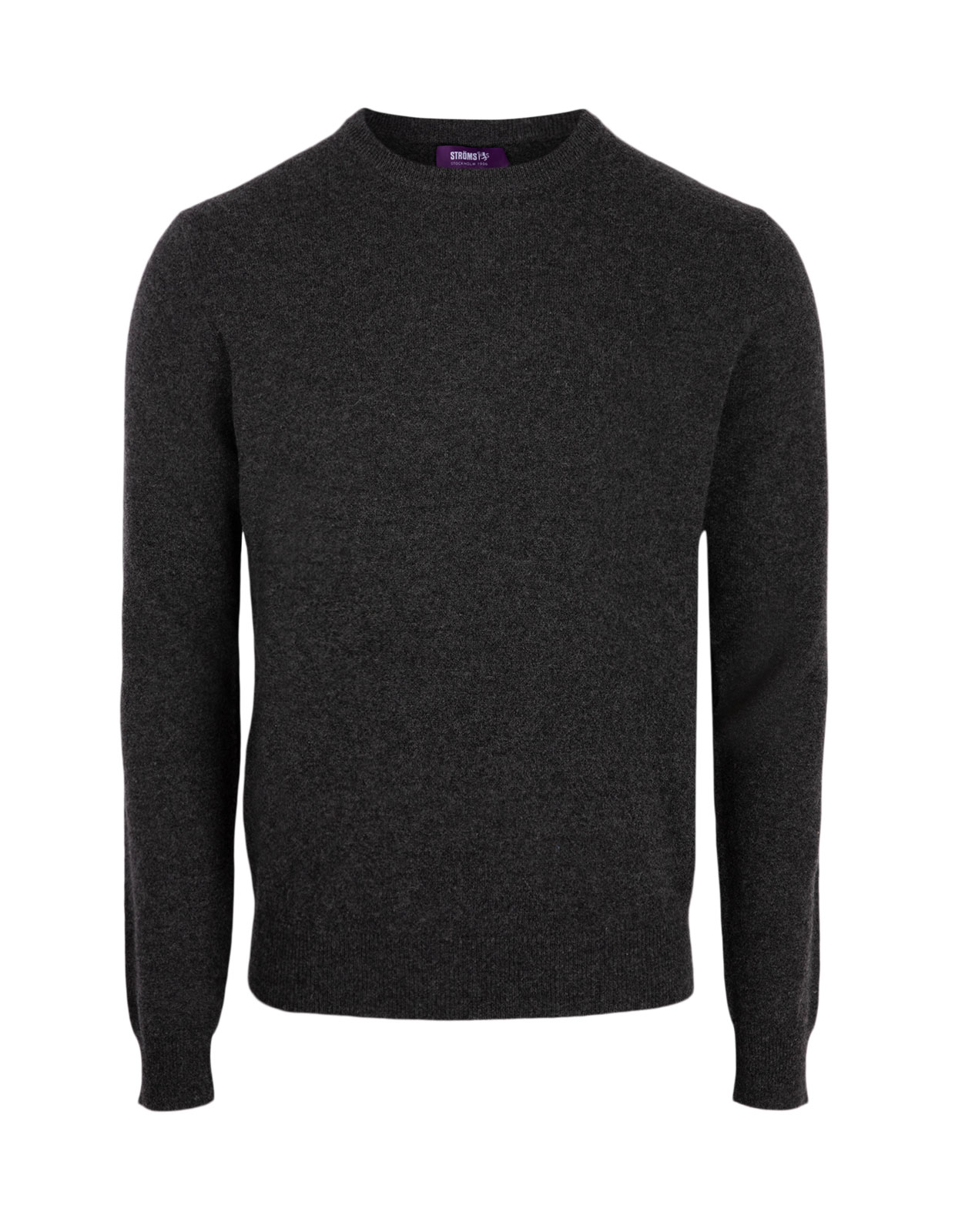 Crew Neck Cashmere NY Charcoal Stl XXL