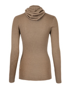 Febe Wool Hooded Pullover Cement Stl M