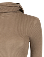Febe Wool Hooded Pullover Cement Stl L