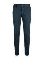 Milano Slim Chinos Gabardine Twill Stretch Navy Stl 46