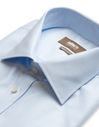 Regular Fit Pepita Cotton Shirt Light Blue