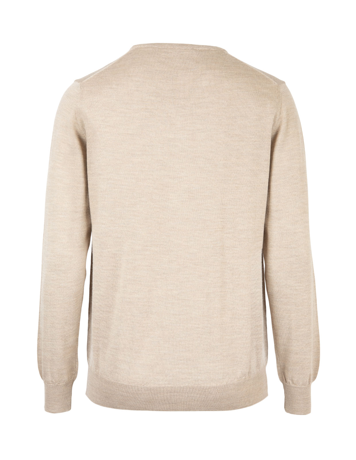 Tröja V-ringad Merinoull Beige Tröja V-ringad Merinoull Beige