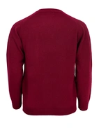 Cornwall Cardigan Lammull Vinröd 58