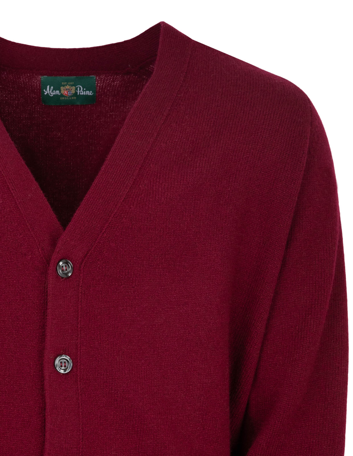 Cornwall Vee Neck Cardigan Bordeaux Stl 52