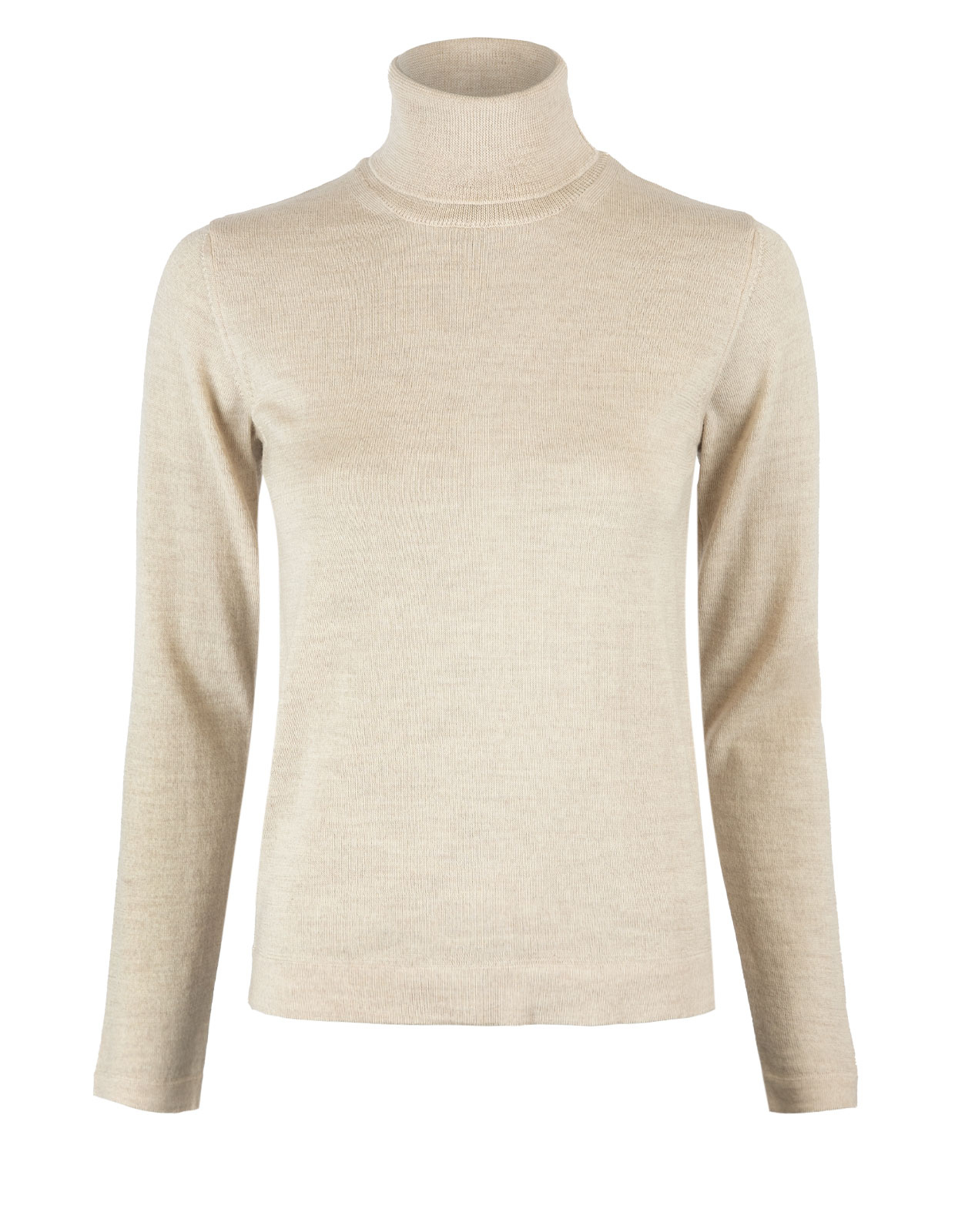 Polotröja Merinoull Ljusbeige