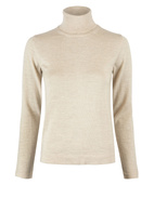 Polotröja Merinoull Ljusbeige