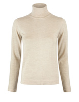 Polotröja Merinoull Ljusbeige