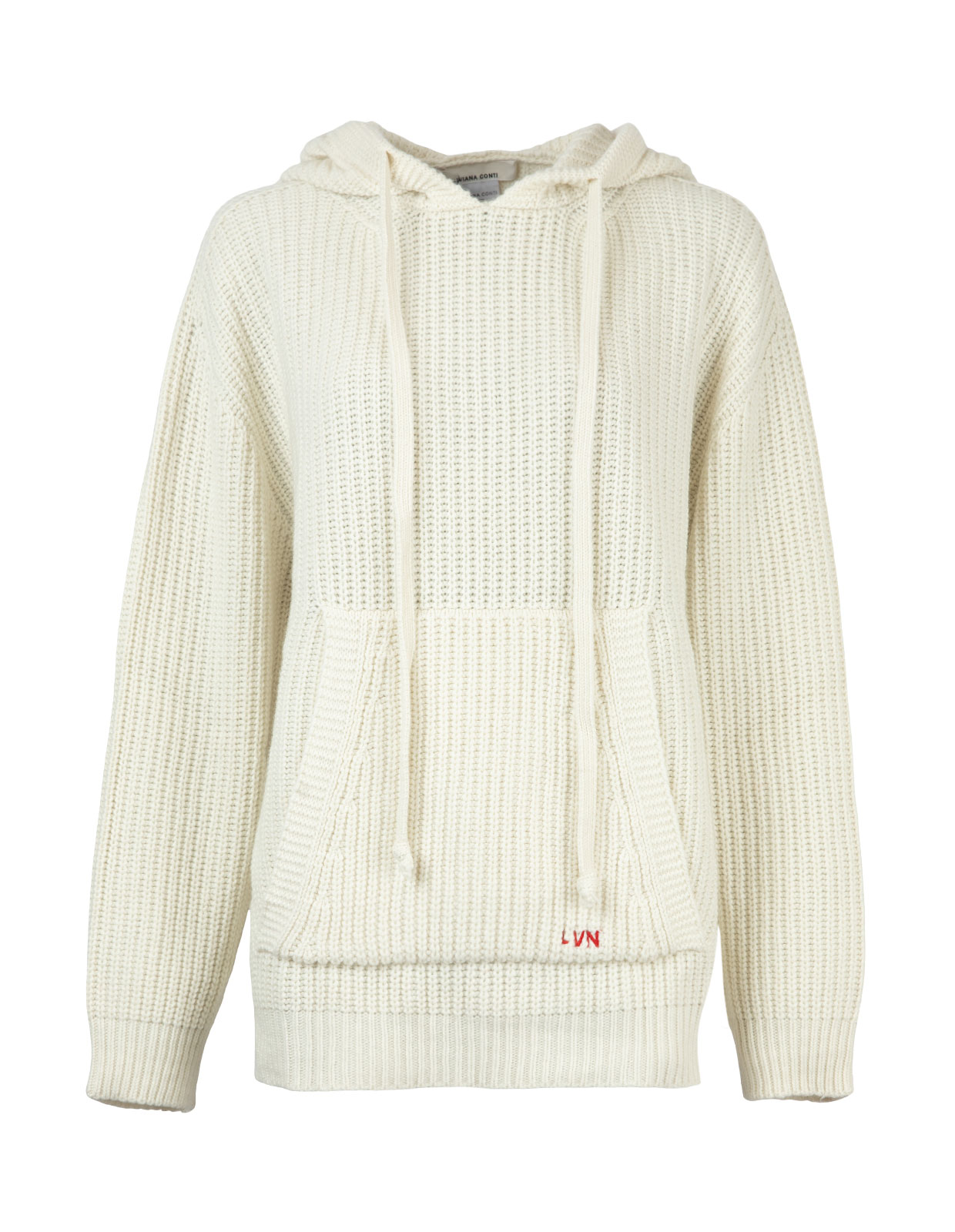 Knitted Hoodie A Panna