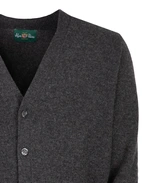 Cornwall Cardigan Lammull Mörkgrå 48