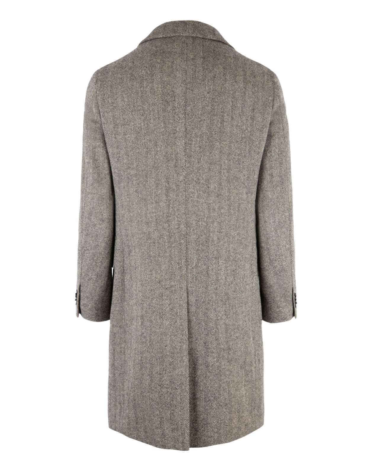 Firenze Herringbone Wool Coat Grey