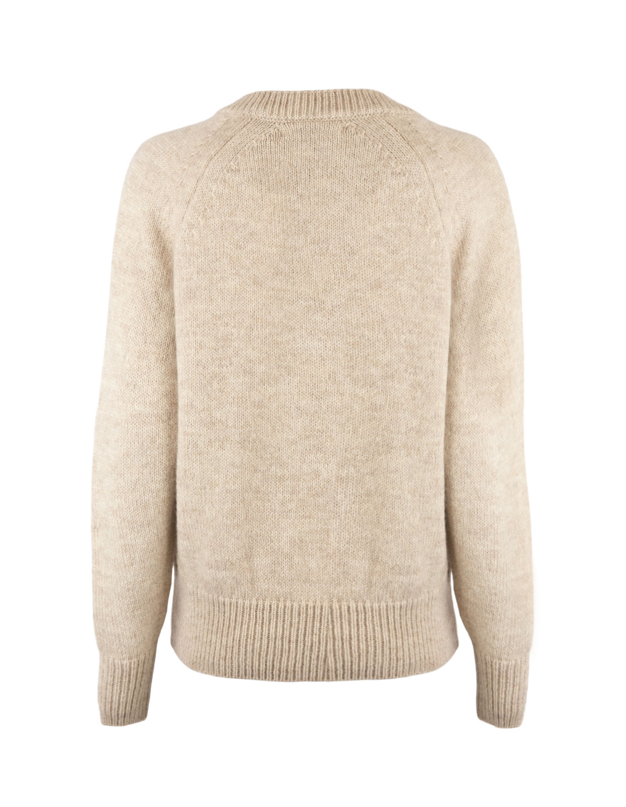 Palmas V-Necked Mohair Sweater Light Sand Mel.