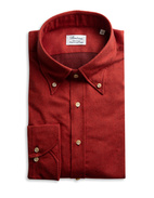 Fitted Body Shirt Luxury Flannel Red