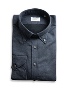Slimline Shirt Luxury Flannel Indigo Stl S