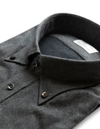 Slimline Shirt Luxury Flannel Mörkgrå