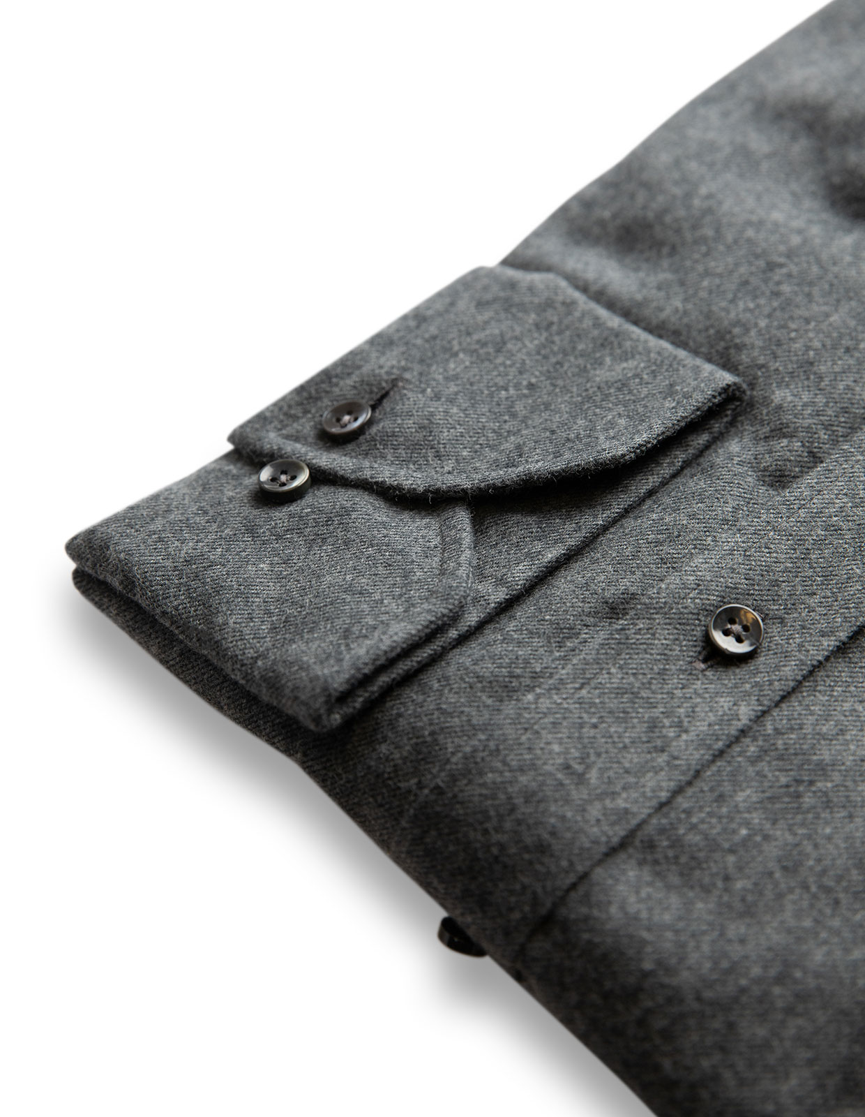 Slimline Shirt Luxury Flannel Mörkgrå