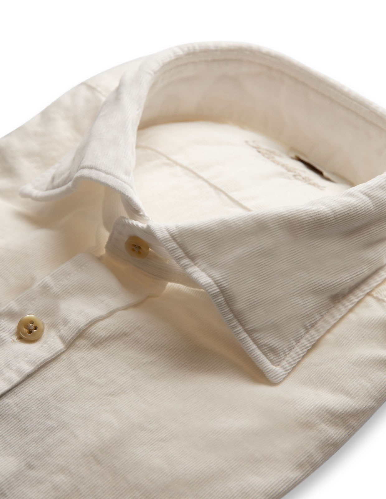 Casual Slimline Shirt Cord Offwhite