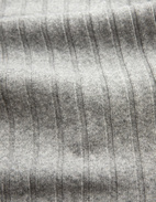 Italian Scarf Rib knitted Merino Cashmere Grey