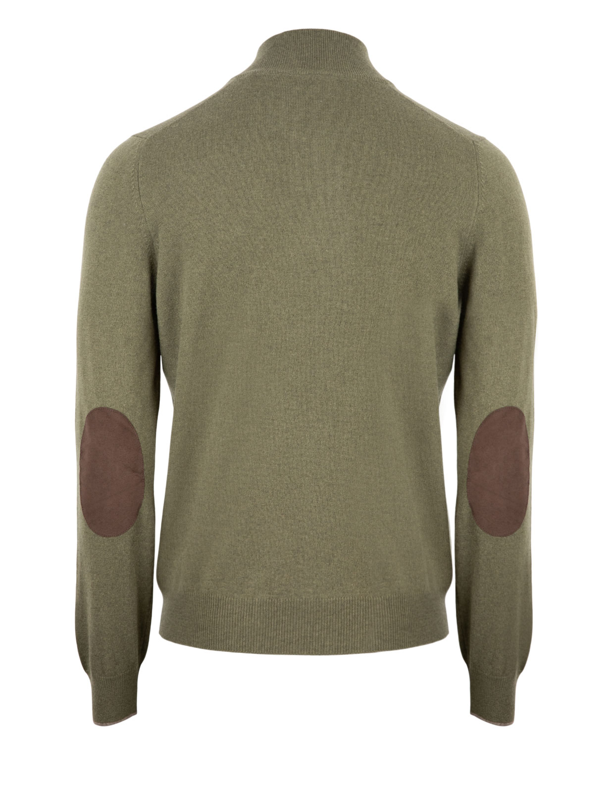 Half Zip W Patch Wool & Cashmere Olive Stl 56