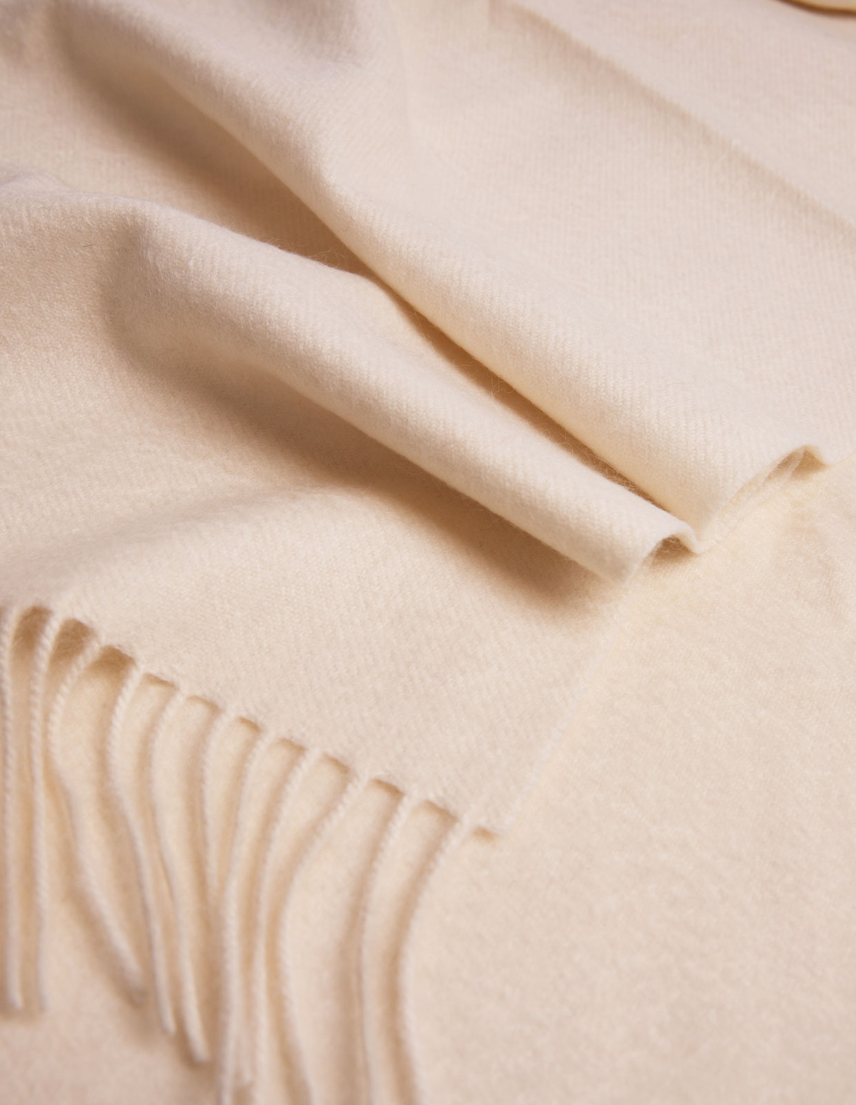Cashmere Scarf Solid Offwhite