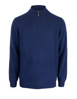 Sutherland Half Zip Mock Neck Indigo