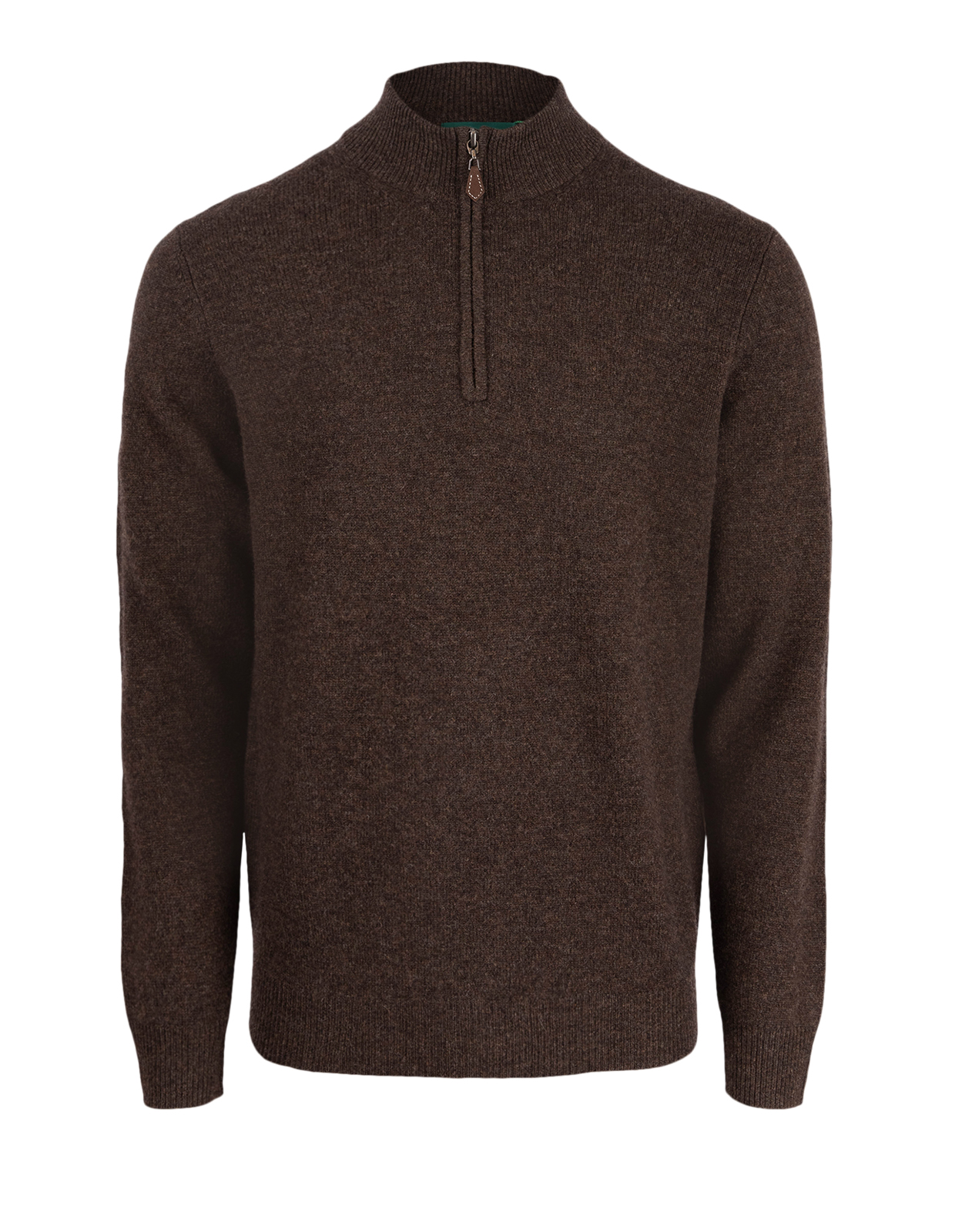 Sutherland Half Zip Lammull Mörkbrun 46