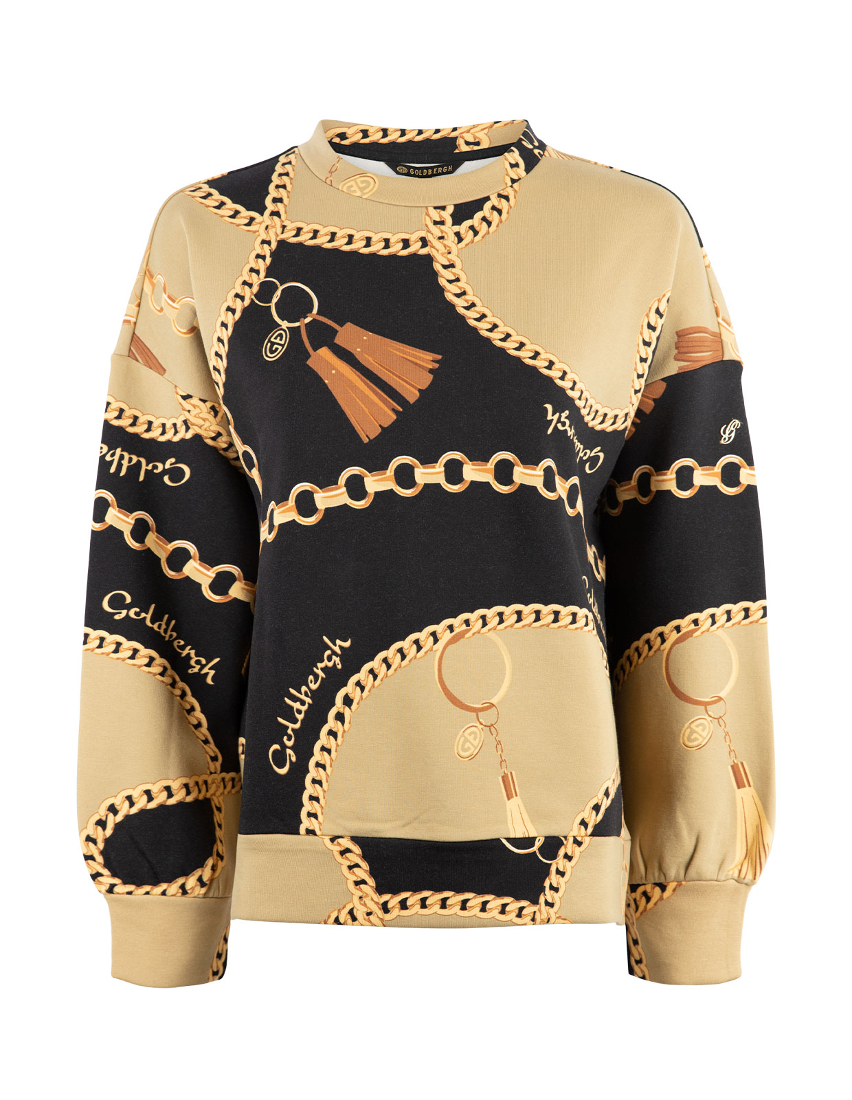 Sweatshirt med kedje print Chain Gold