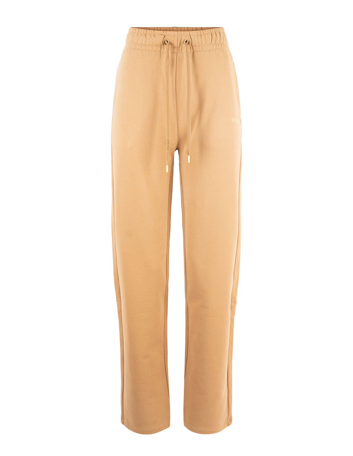 Emayla Gold Logo Jersey Trousers Pastel Brown